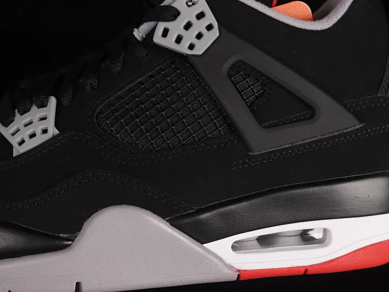 All categories Air Jordan Jordan series basketball shoes Air Jordan 4 LJR version Air Jordan 4 Retro "Bred" AJ4 Jordan 4 first year re-engraved new black and red 308497-060
